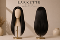 The Milan Sleek - 24 Inch Straight Human Blend Lace Front Wig - Front and Back View