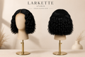 10-Inch Curly Bob Wig - Glueless 100% Virgin Human Hair in Natural Black - Front and Back View