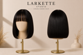 The Paris Bob - Short Straight Human Hair Wig with Bangs - Front and Back View