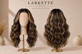The Brandy - 26 Inch Long Wavy Human Blend Wig - Front and Back View