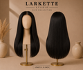 The Zurich Sleek - 16 Inch Black Straight Brazilian Hair Full Frontal Wig - Front and Back View